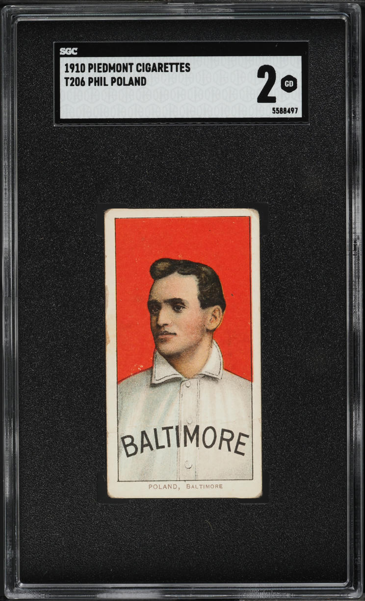 1909-11 T206 Phil Poland SGC 2 GD
