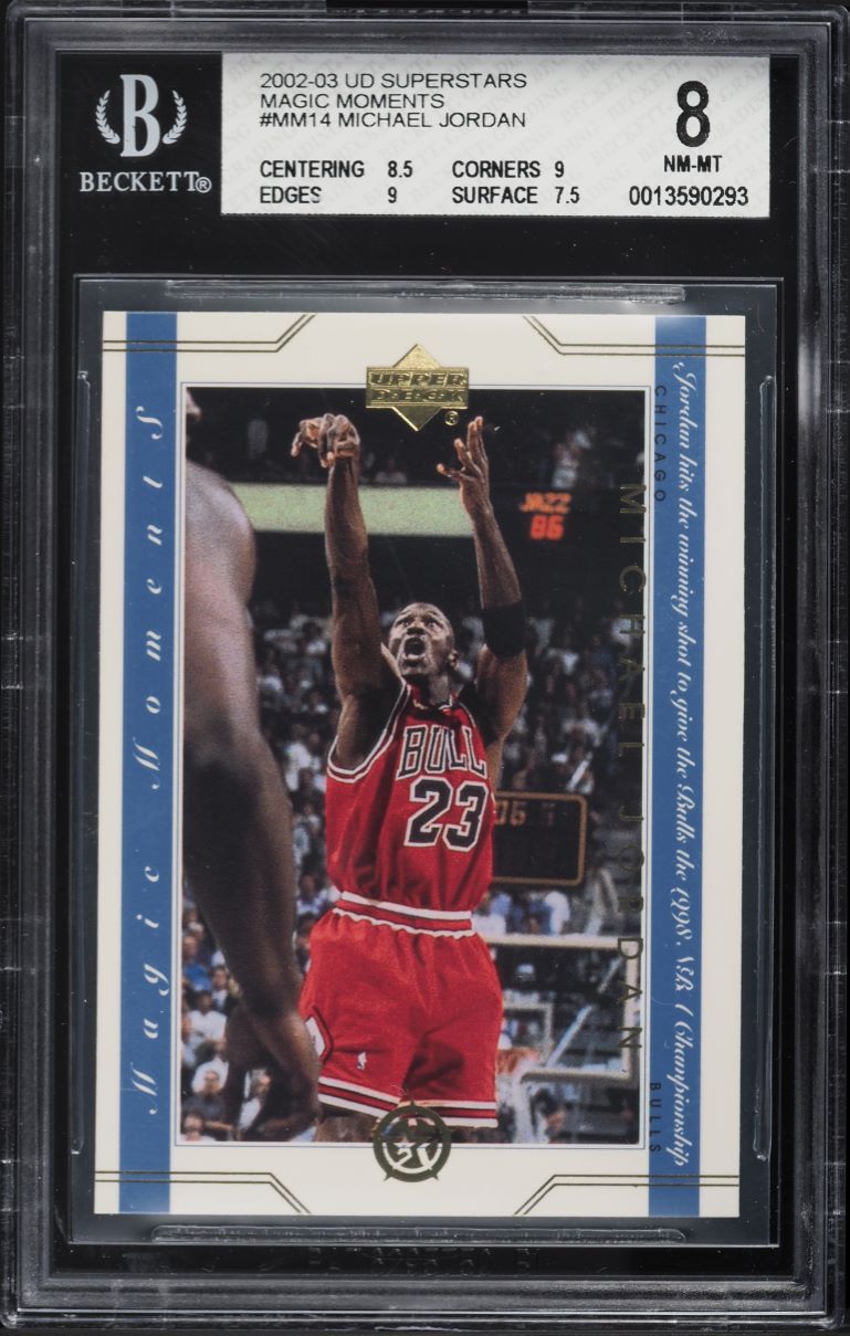 2002 Upper Deck Superstars Magic Moments Michael Jordan #MM14 BGS 8 NM-MT