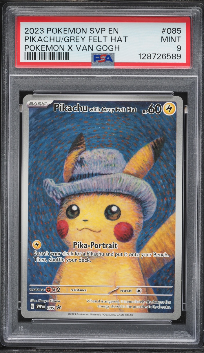 2023 Pokemon SV Promo Van Gogh Full Art Pikachu With Grey Felt Hat #85 PSA 9 MINT