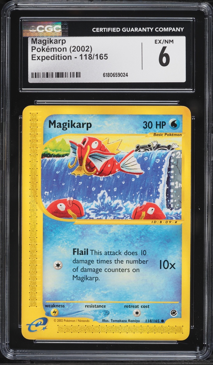 2002 Pokemon Expedition Magikarp #118 CGC 6 Exmt