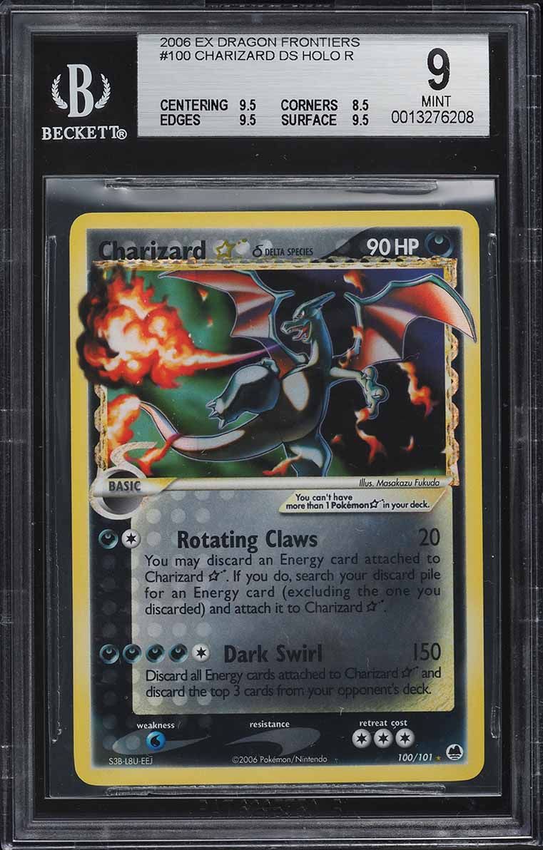 2006 Pokemon EX Dragon Frontiers Holo Charizard Gold Star #100 BGS 9 MINT