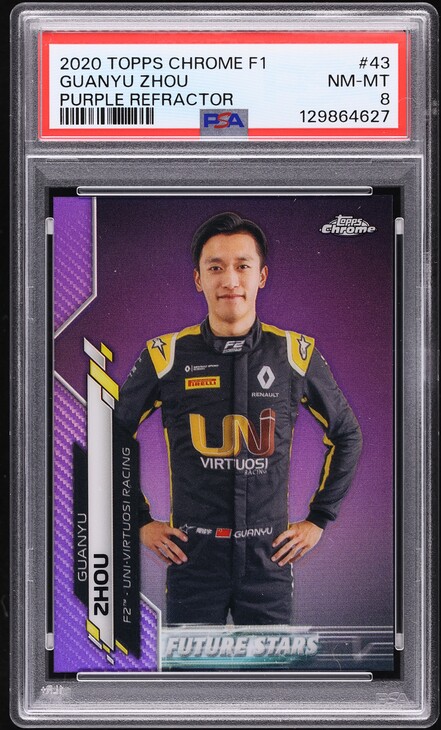 2022 Topps Chrome Formula 1 F1 Mini Diamonds Refractor Zhou Guanyu