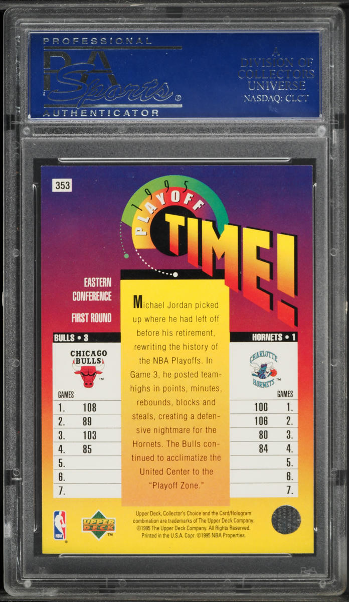 1995 Collector's Choice Michael Jordan #353 PSA 10 GEM MINT