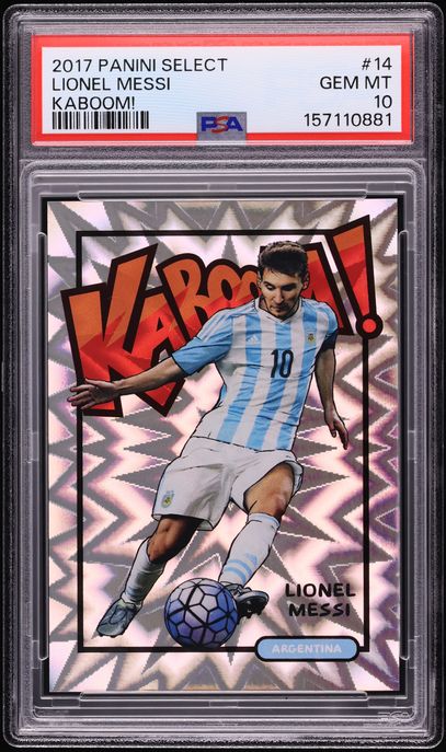 2017 Panini Select Kaboom! Lionel Messi #14 PSA 10 GEM MINT
