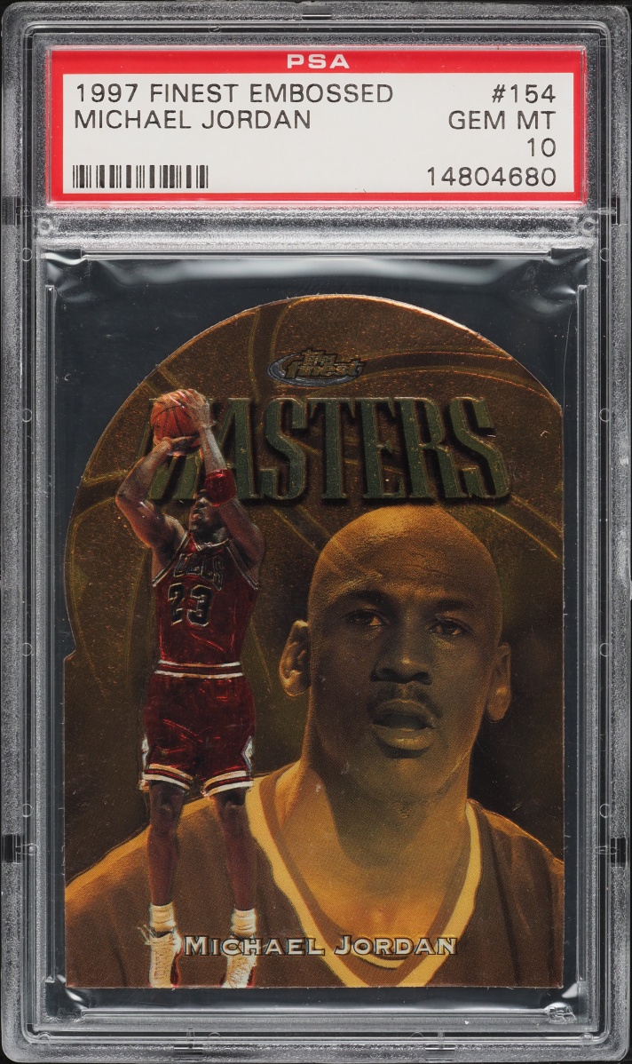 1997 Finest Embossed Die-Cut Michael Jordan #154 PSA 10 GEM MINT