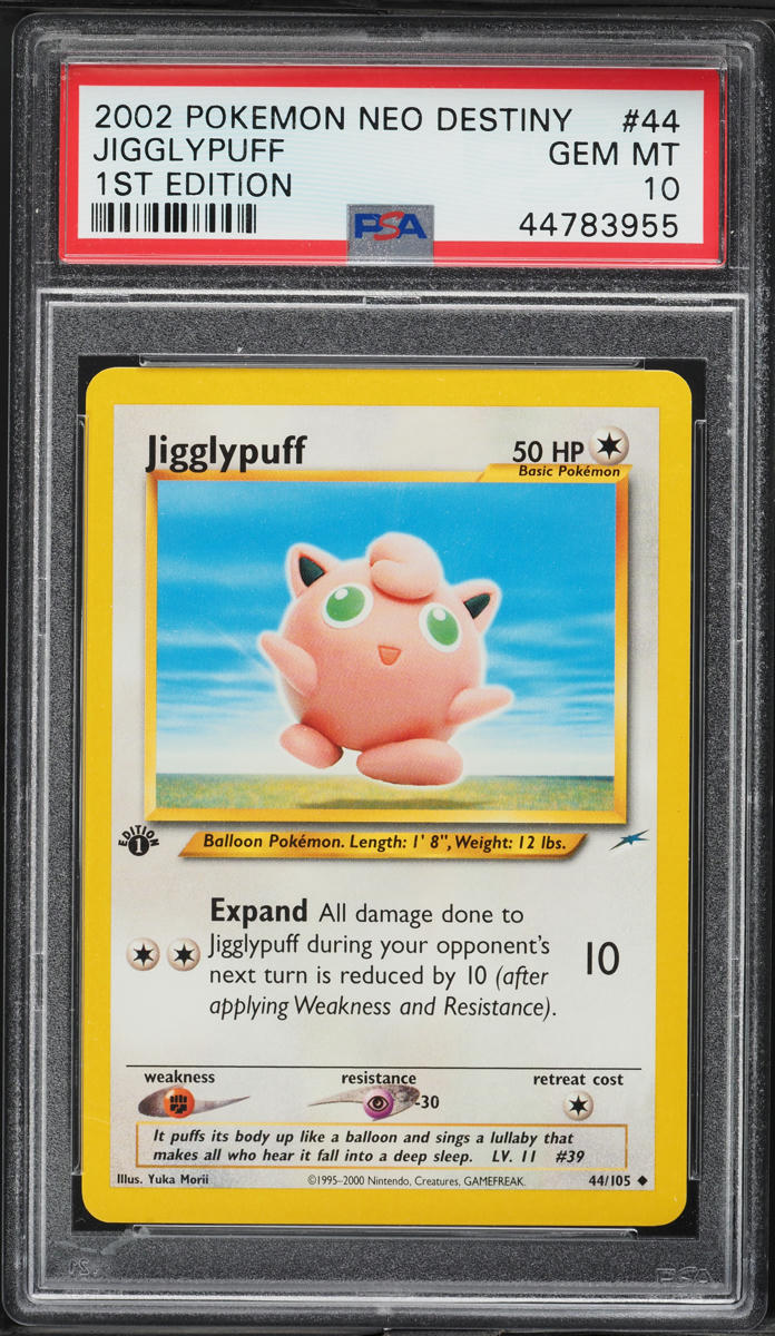 2002 Pokemon Neo Destiny 1st Edition Jigglypuff #44 PSA 10 GEM MINT