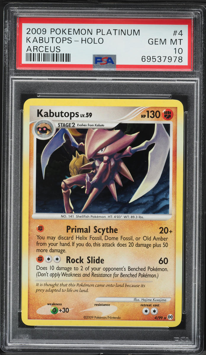 2009 Pokemon Platinum Arceus Holo Kabutops #4 PSA 10 GEM MINT
