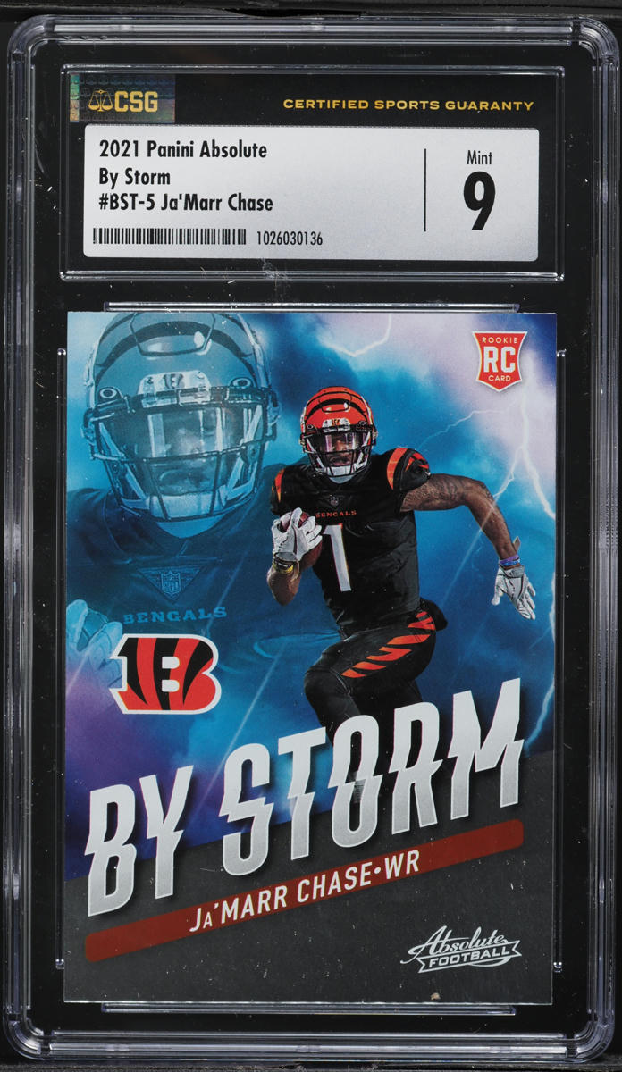 2021 Absolute By Storm Ja'Marr Chase ROOKIE #BST-5 CSG 9 MINT