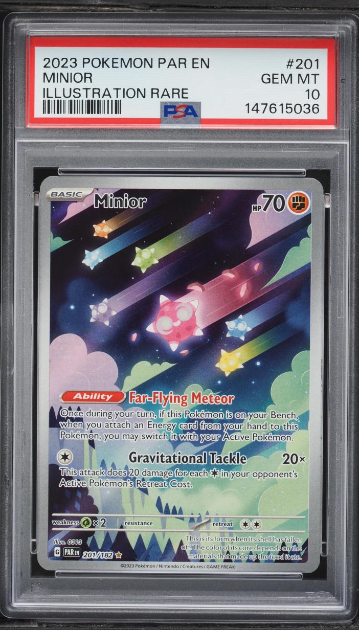 2023 Pokemon Scarlet & Violet Paradox Rift IR Minior #201 PSA 10 GEM MINT