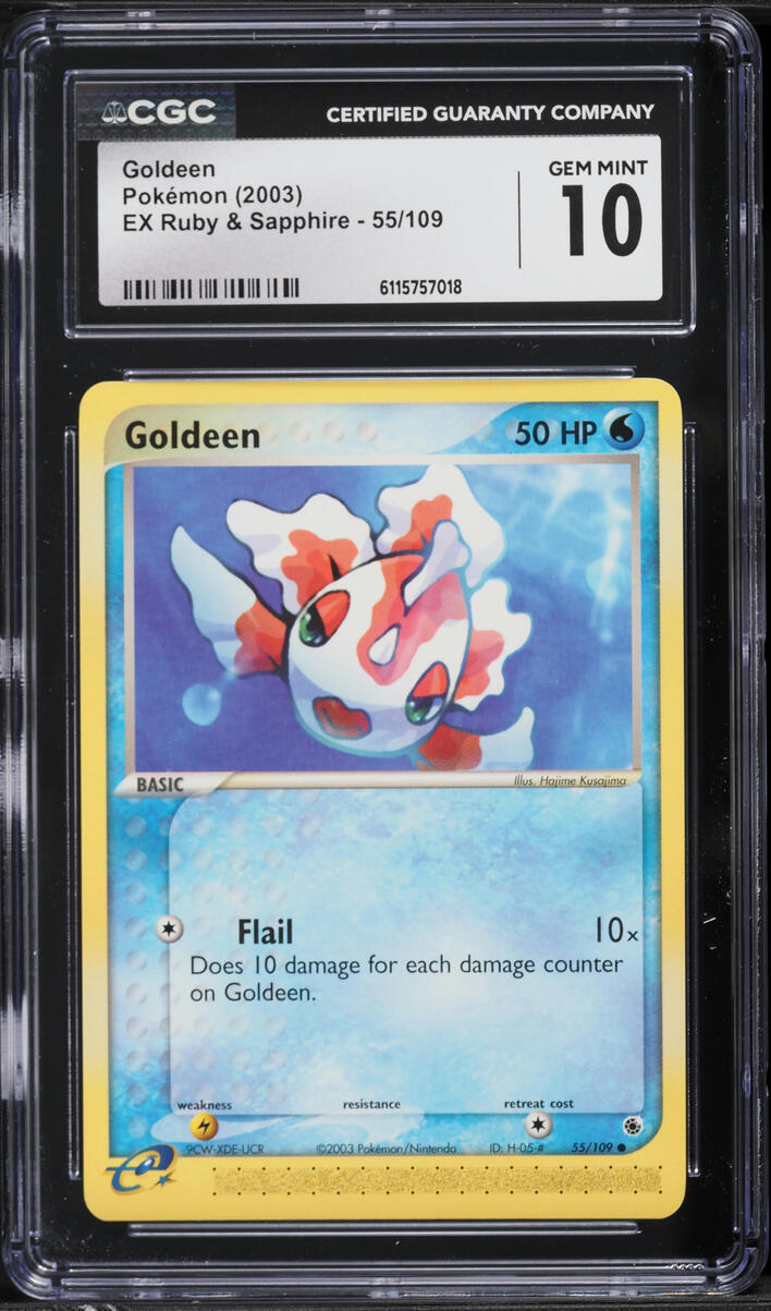 2003 Pokemon EX Ruby & Sapphire Goldeen #55 CGC 10 GEM MINT