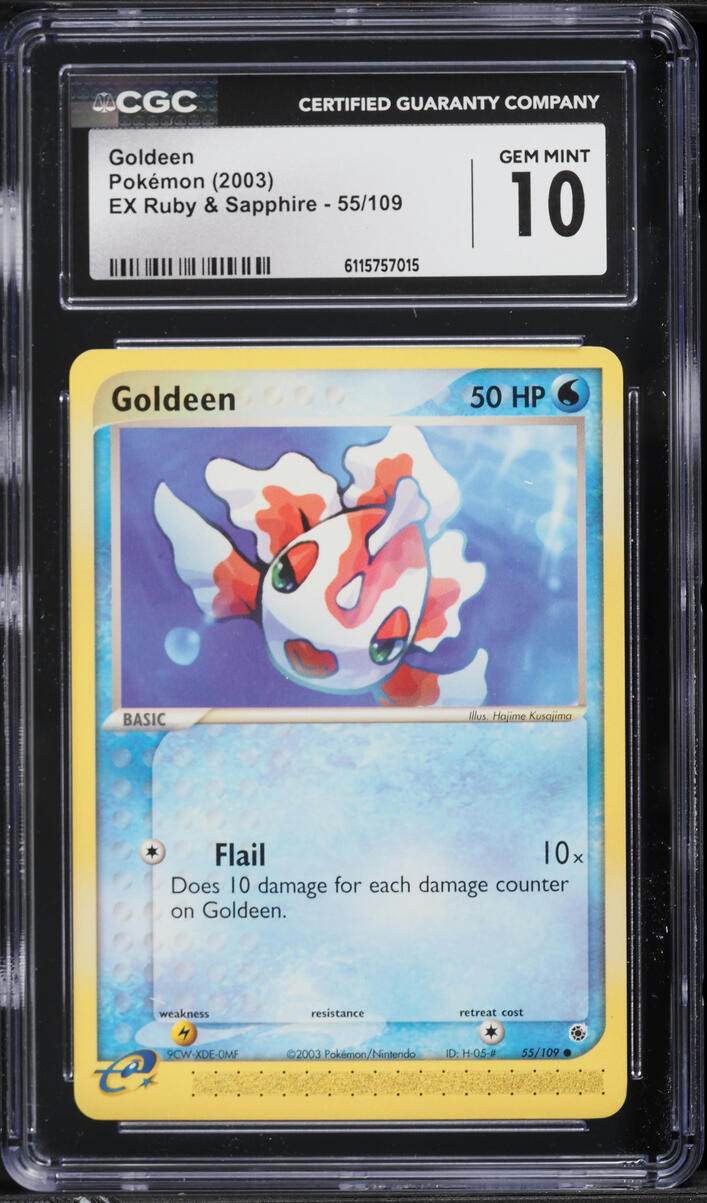 2003 Pokemon EX Ruby & Sapphire Goldeen #55 CGC 10 GEM MINT