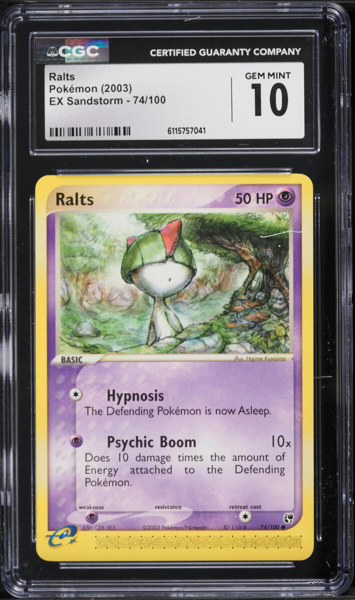 2003 Pokemon EX Sandstorm Ralts #74 CGC 10 GEM MINT