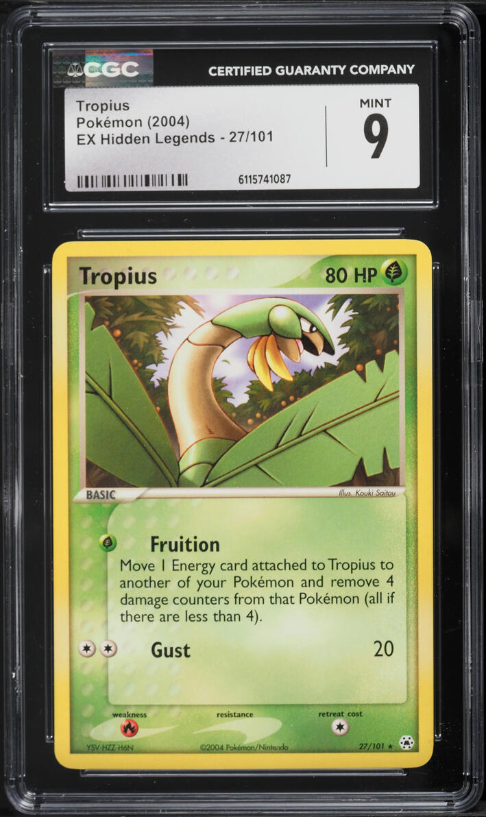 2004 Pokemon EX Hidden Legends Tropius #27 CGC 9 MINT