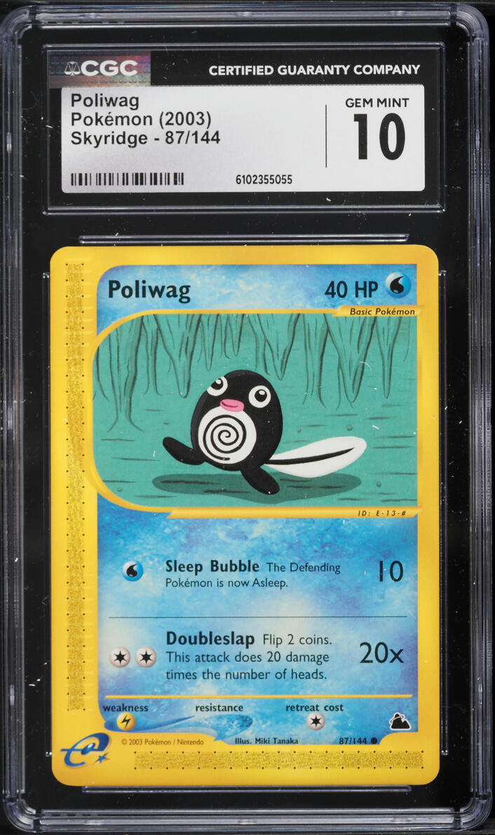 2003 Pokemon Skyridge Poliwag #87 CGC 10 GEM MINT