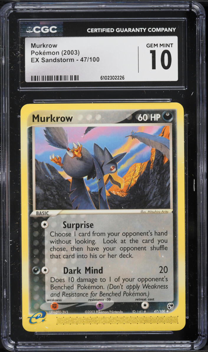 2003 Pokemon EX Sandstorm Murkrow #47 CGC 10 GEM MINT