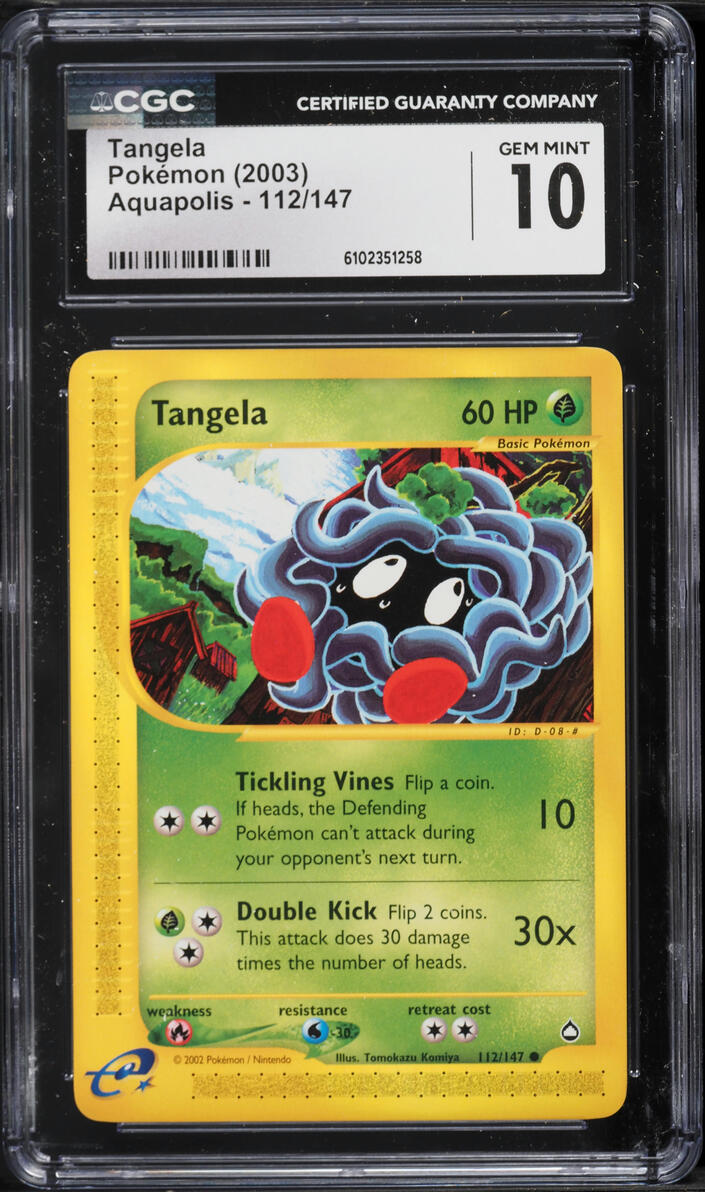 2003 Pokemon Aquapolis Tangela #112 CGC 10 GEM MINT
