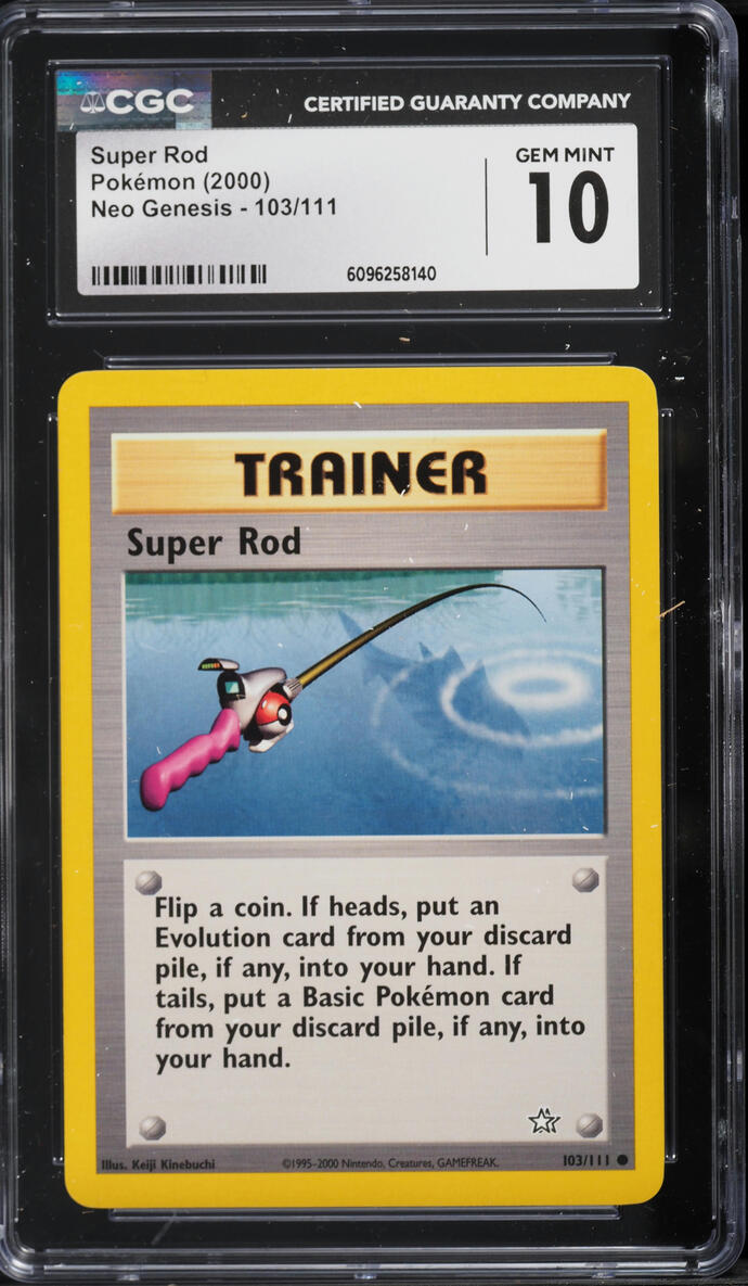 2000 Pokemon Neo Genesis Super Rod #103 CGC 10 GEM MINT