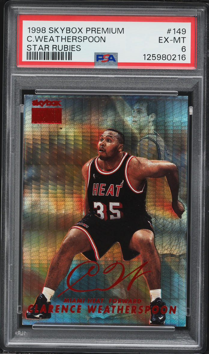 1998 Skybox Premium Star Rubies Clarence Weatherspoon /50 #149 PSA 6 EXMT