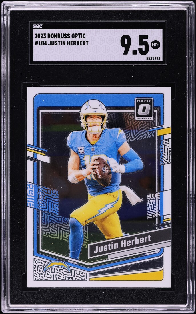 2023 Donruss Optic Justin Herbert #104 SGC 9.5 MINT+