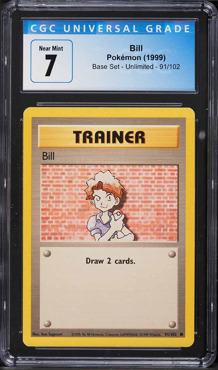 1999 Pokemon Base Set Bill #91 CGC 7 NRMT