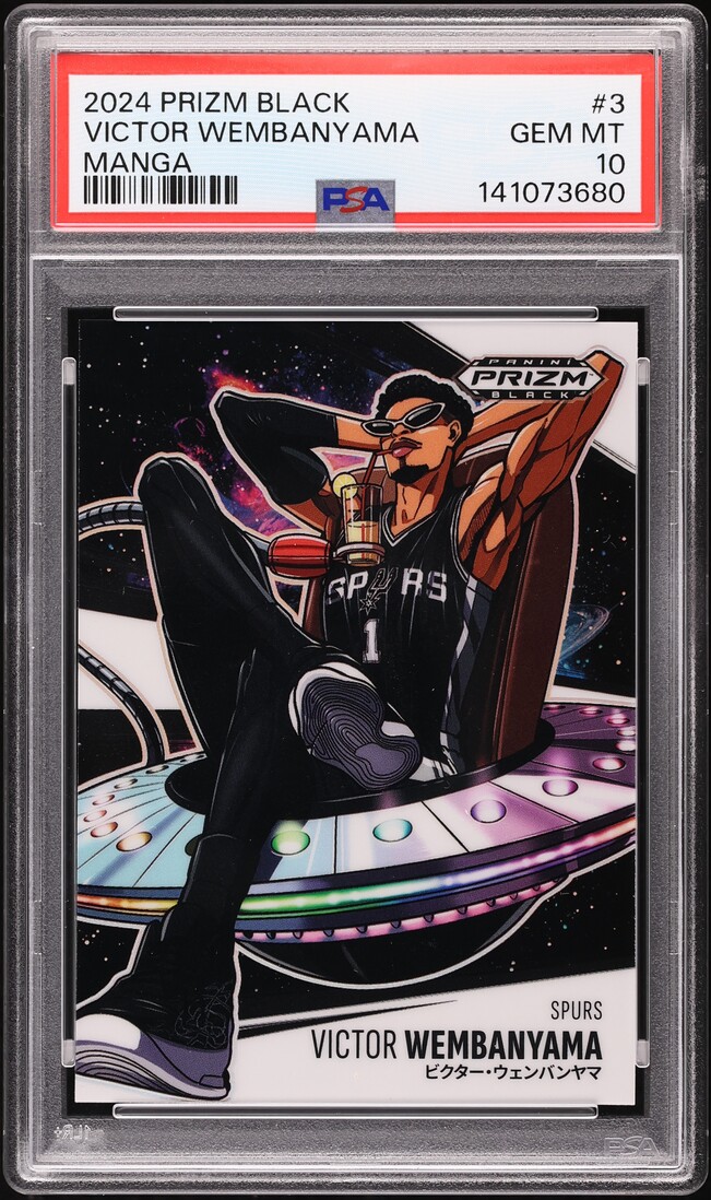2024 Panini Prizm Black Manga Victor Wembanyama #3 PSA 10 GEM MINT