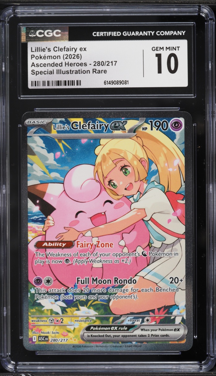 2026 Pokemon Mega Evolution Ascended Heroes SIR Lillie's Clefairy ex #280 CGC 10 GEM MINT