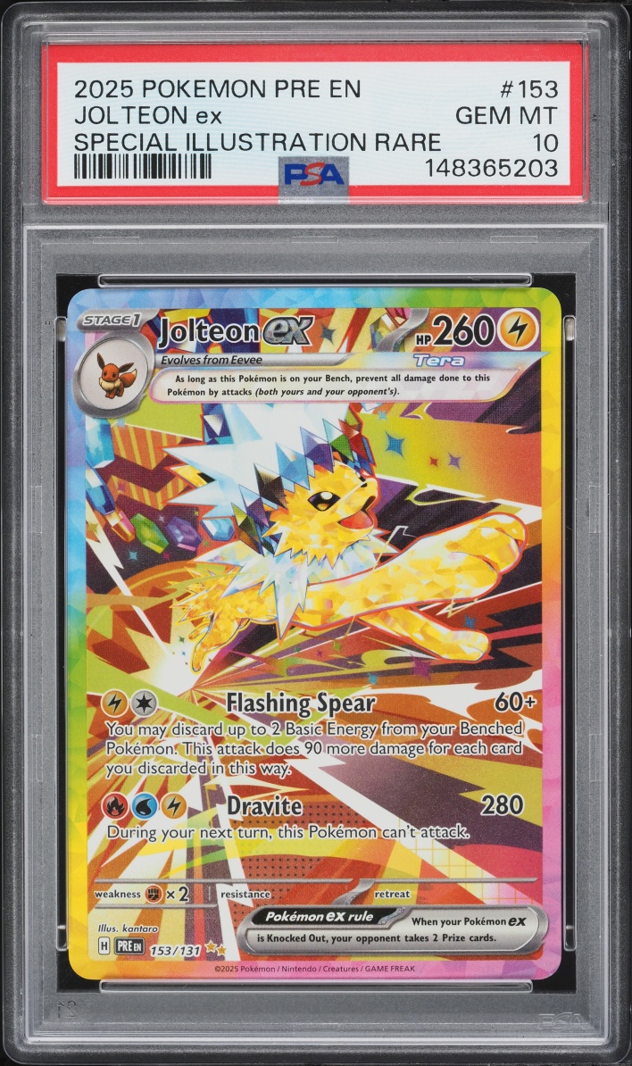 2025 Pokemon Scarlet & Violet Prismatic Evolutions SIR Jolteon Ex #153 PSA 10 GEM MINT