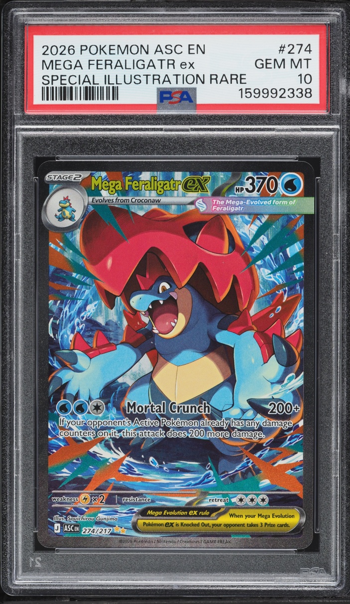 2026 Pokemon Mega Evolution Ascended Heroes SIR Mega Feraligatr ex #274 PSA 10 GEM MINT