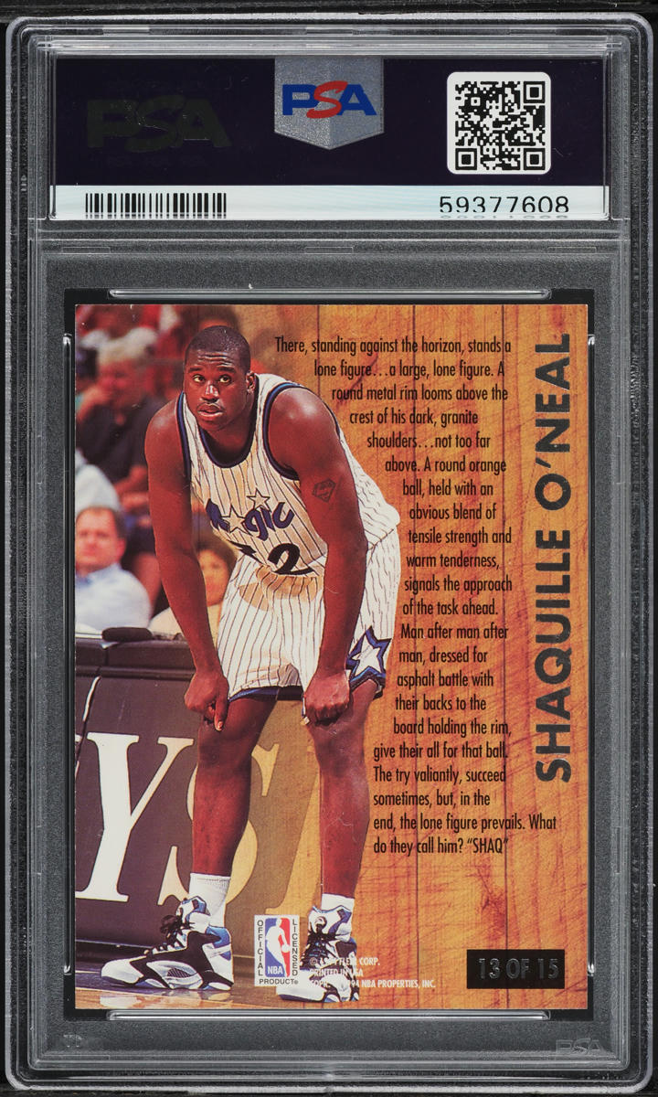 1993 Ultra Famous Nicknames Shaquille O'Neal #13 PSA 6 EXMT on
