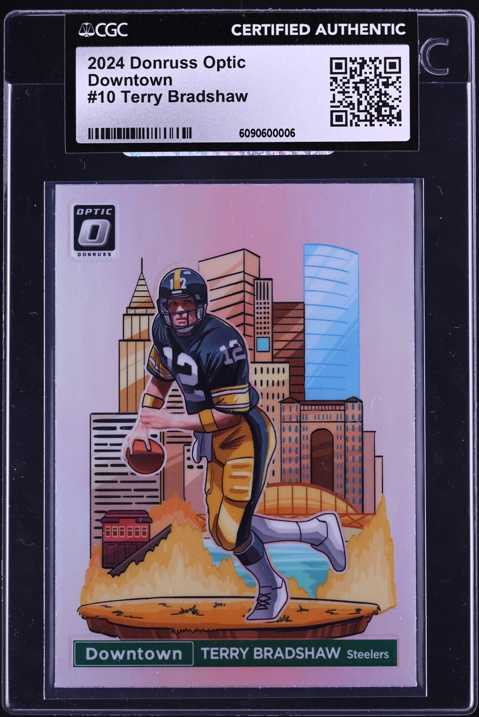 2024 Donruss Optic Downtown Terry Bradshaw #10 CGC AUTH