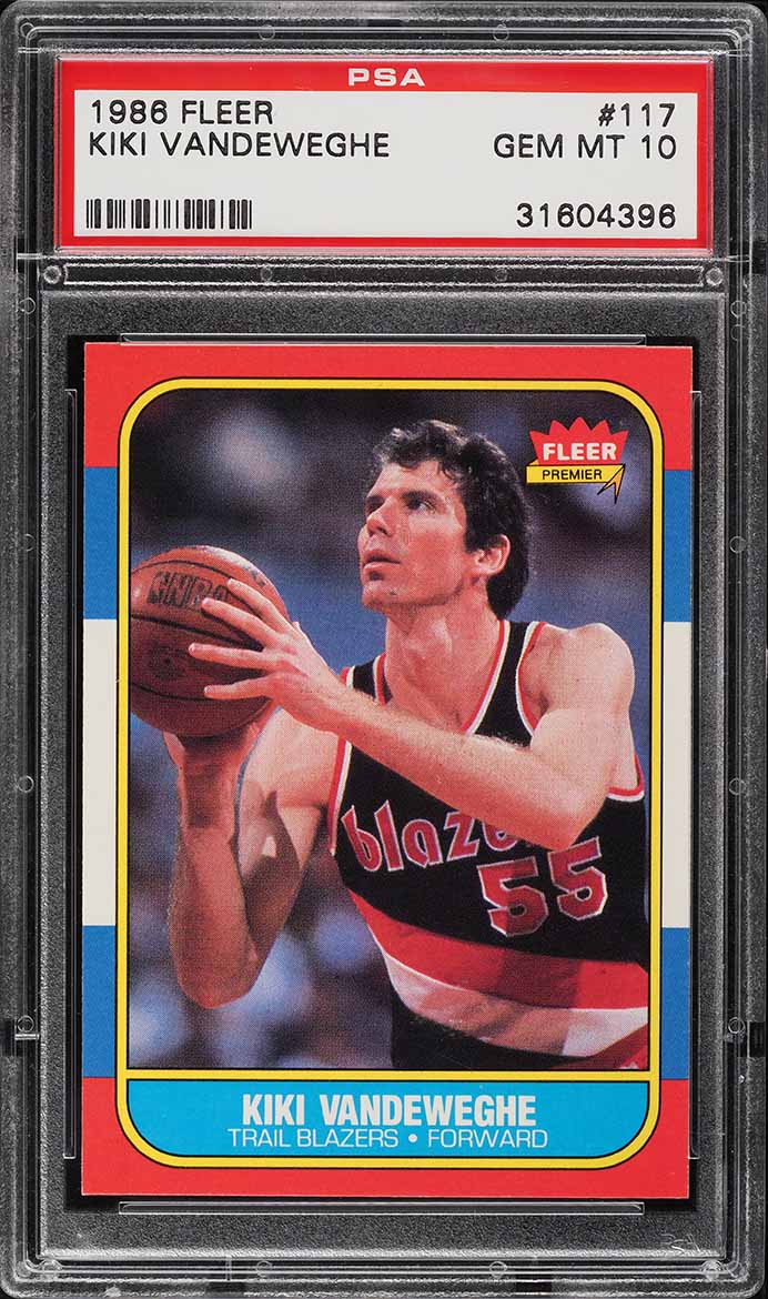 1986 Fleer Basketball Kiki Vandeweghe #117 PSA 10 GEM MINT