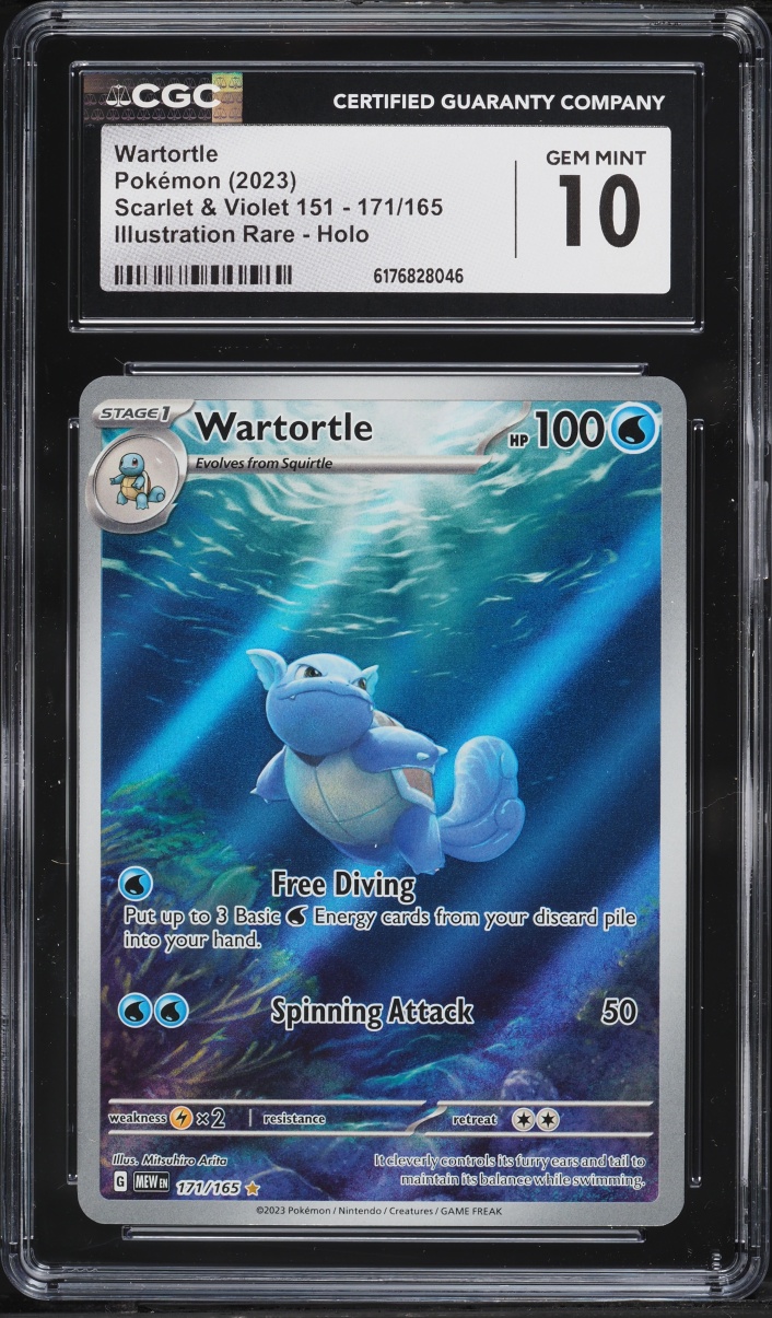 2023 Pokemon Scarlet & Violet 151 IR Wartortle #171 CGC 10 GEM MINT