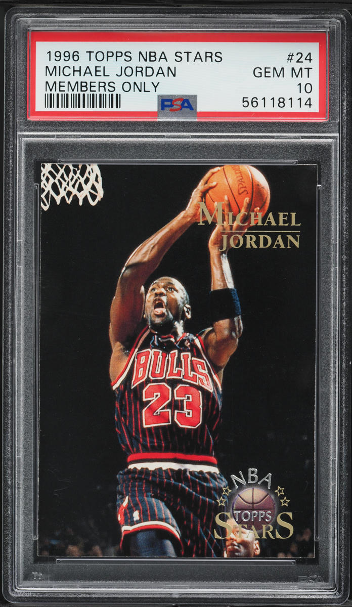 1996 Topps NBA Stars Members Only Michael Jordan #24 PSA 10 GEM MINT