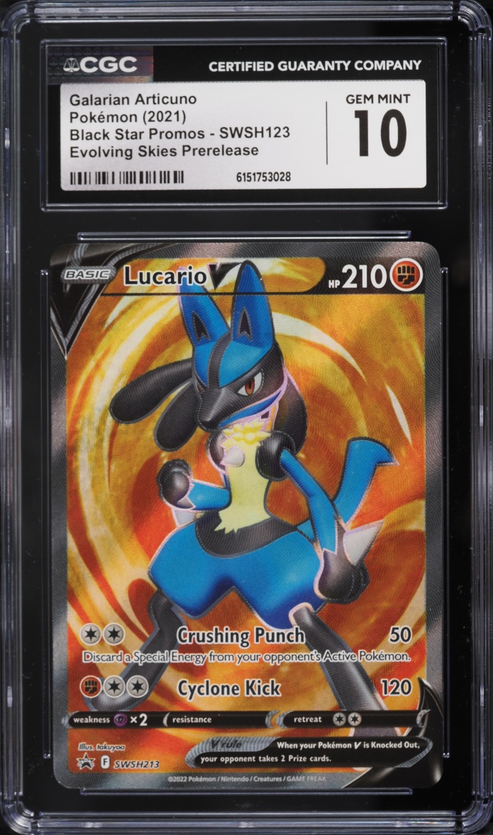 2021 Pokemon SWSH Promo Evolving Skies Prerelease Full Art Galarian Articuno #SWSH123 CGC 10