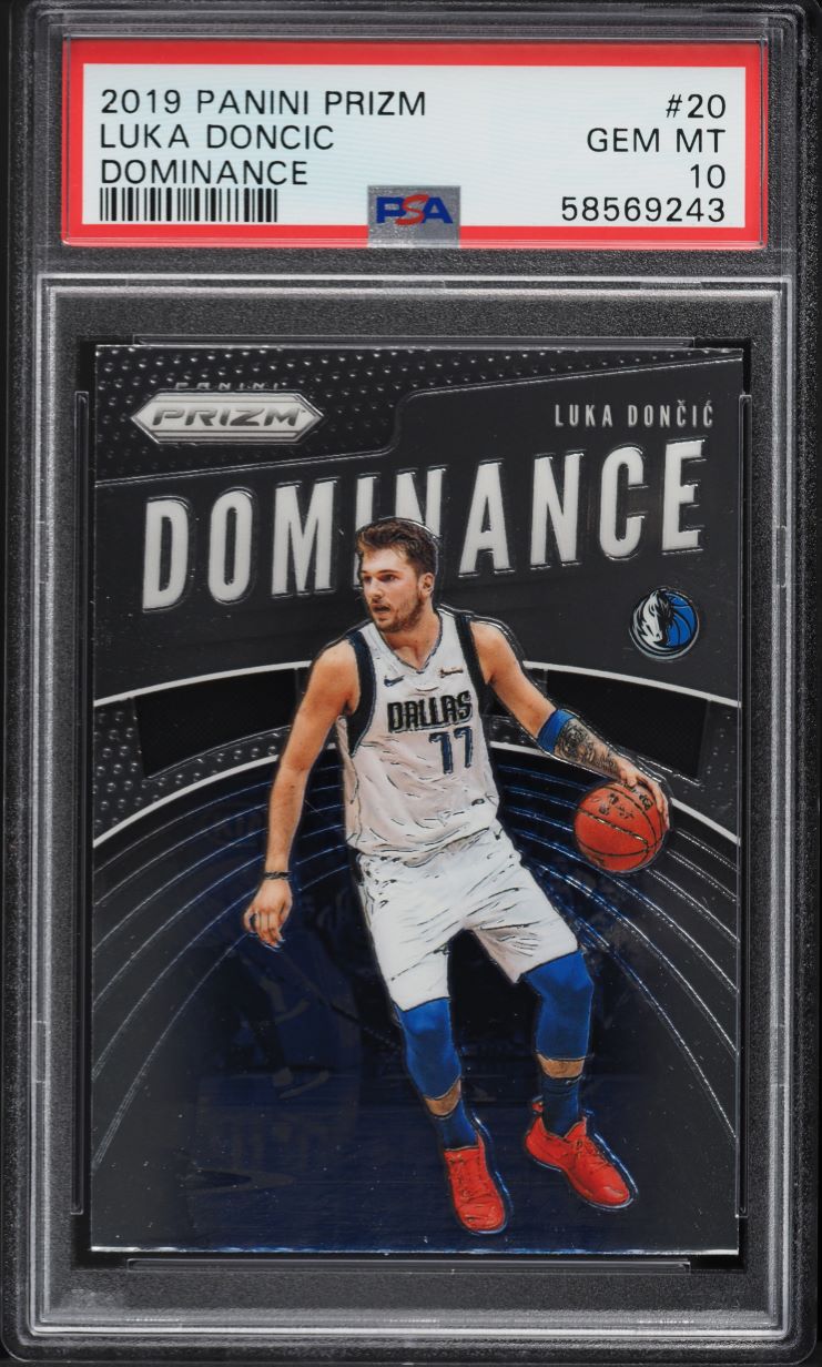 2019-20 Panini Prizm Prizms Red White and Blue #75 Luka Doncic on