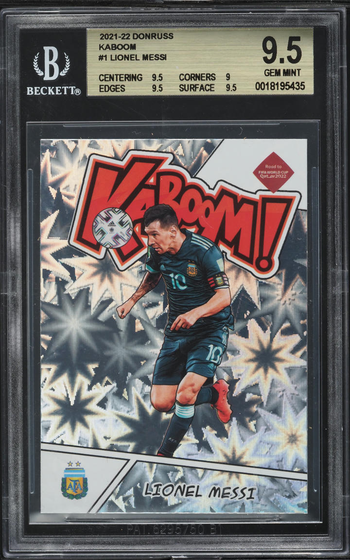 2021 Donruss Kaboom! Lionel Messi #1 BGS 9.5 GEM MINT