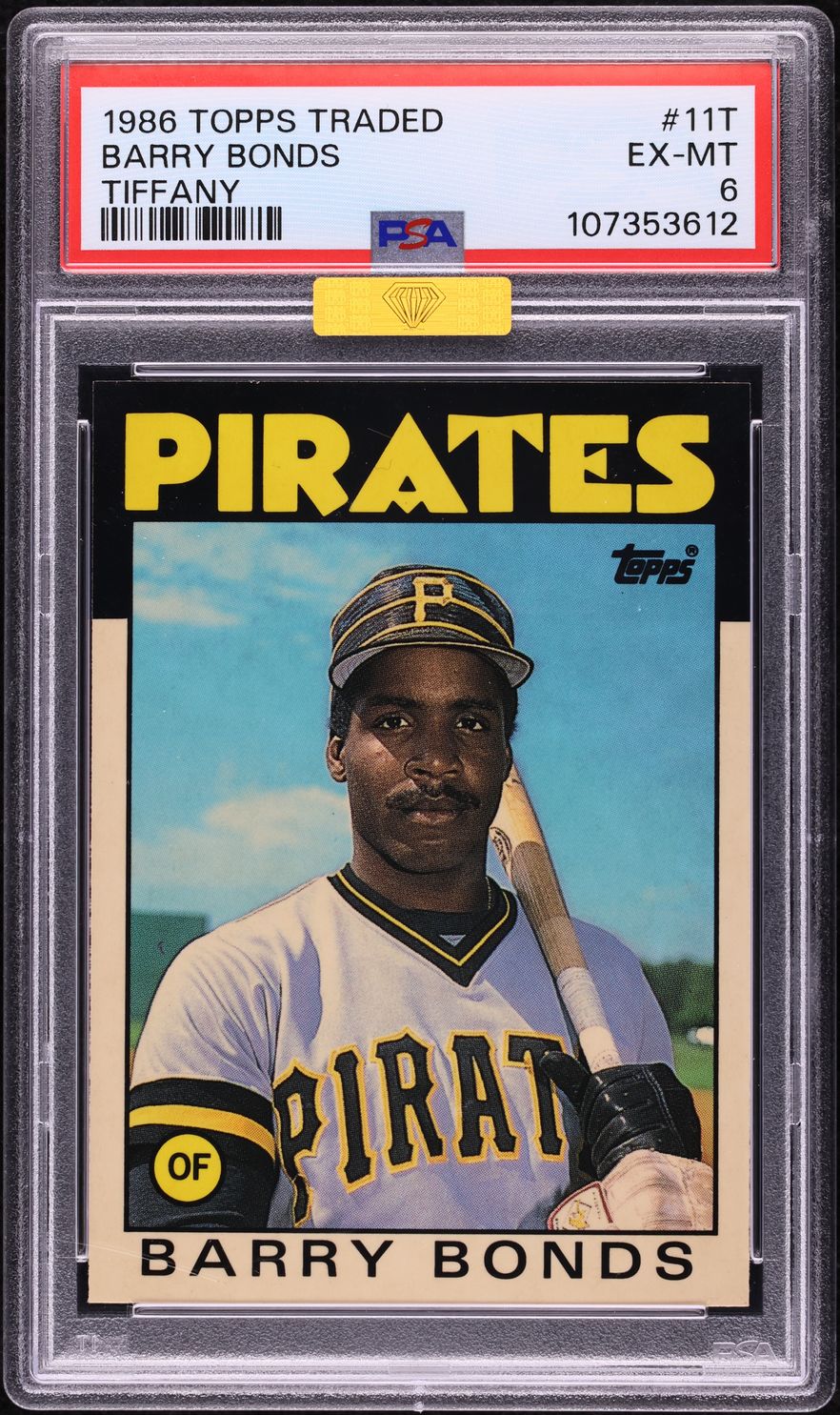 1986 Topps Traded Tiffany Barry Bonds ROOKIE #11T MBA PSA 6 EXMT
