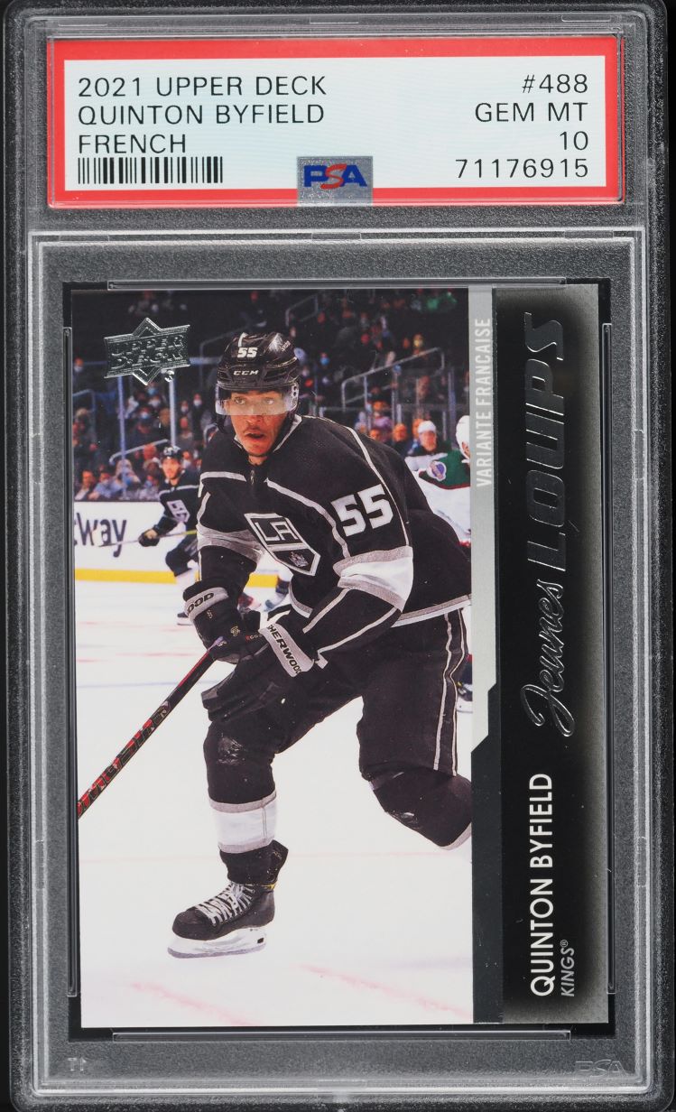 2021 Upper Deck French Young Guns Quinton Byfield ROOKIE #488 PSA 10 GEM MINT