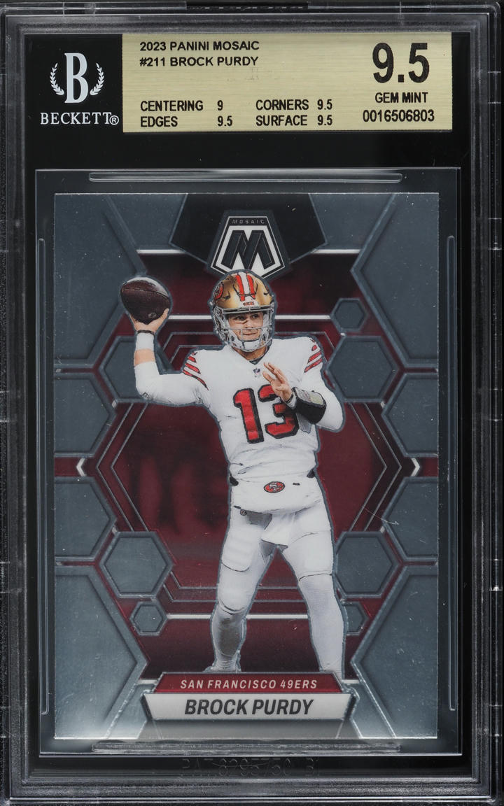 2023 Panini Mosaic Brock Purdy #211 BGS 9.5 GEM MINT