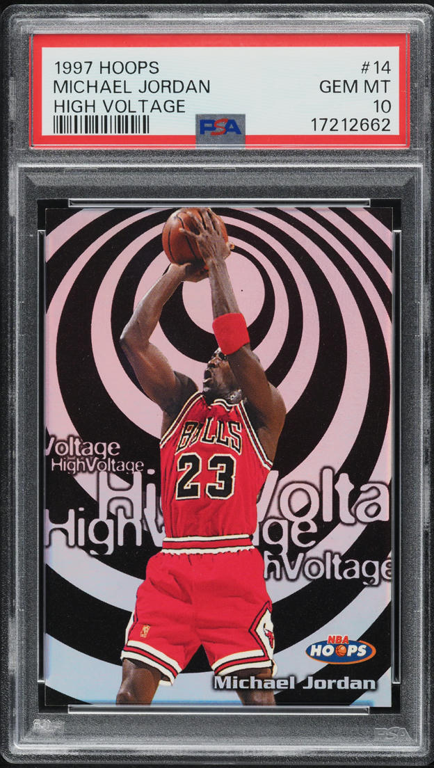 1997 Hoops High Voltage Michael Jordan #14 PSA 10 GEM MINT