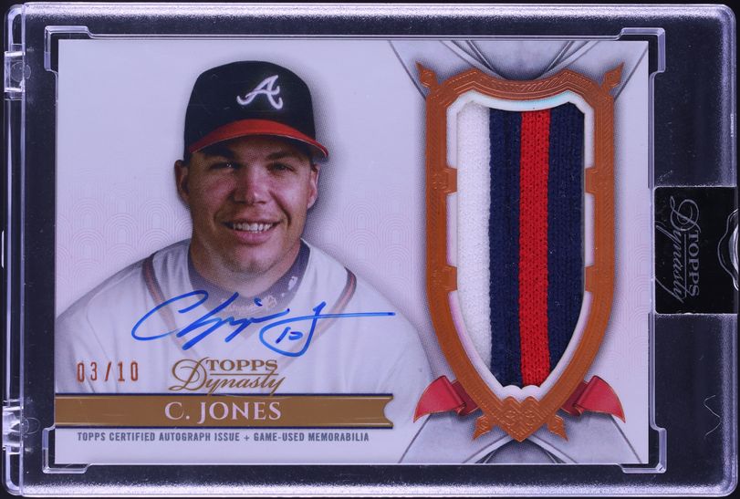 Topps2013 ジーター 3Dカード 美品 1991 Topps Chipper Jones Rookie Card #333 PSA 10 RC - Hall