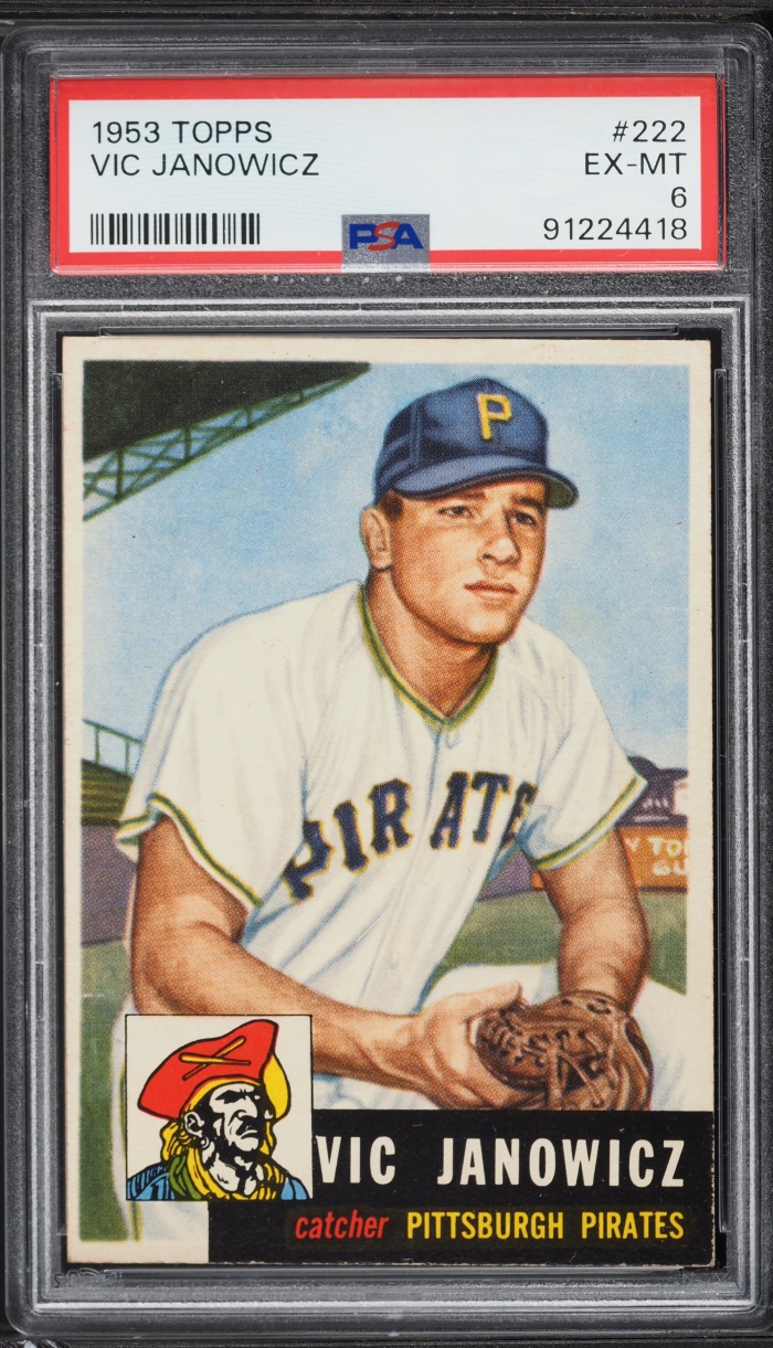 1953 Topps Vic Janowicz #222 PSA 6 EXMT