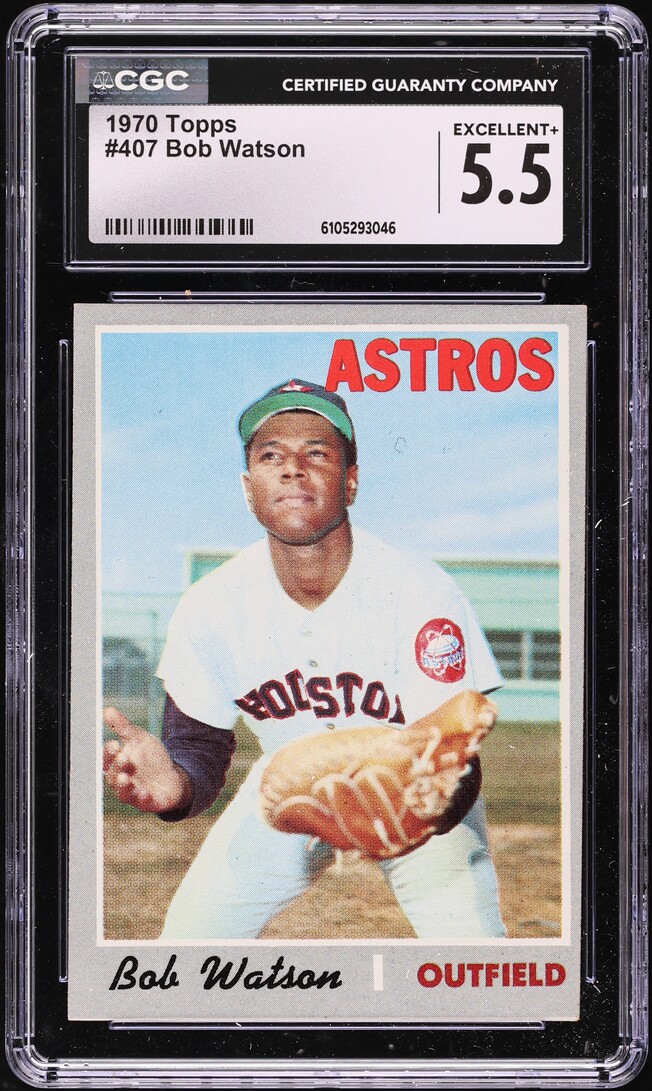 1970 Topps Bob Watson #407 CGC 5.5 EX+