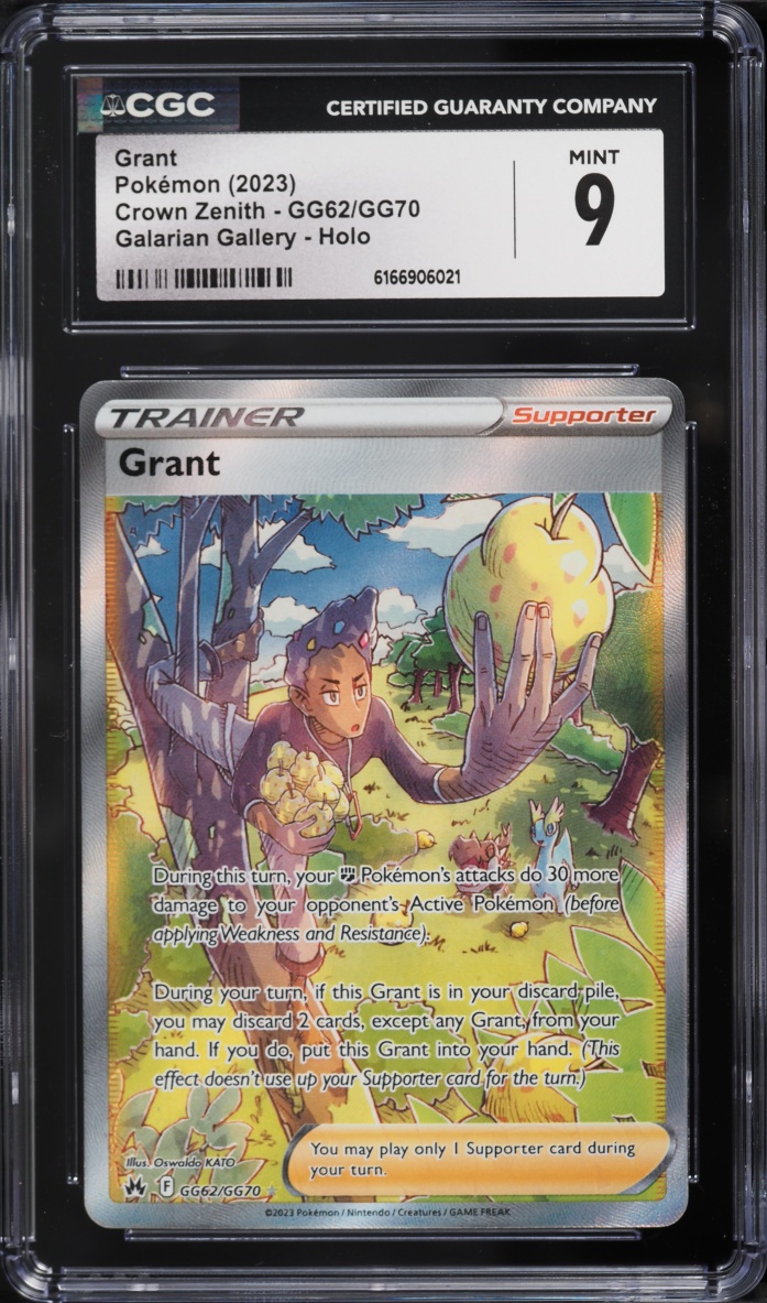 2023 Pokemon Sword & Shield Crown Zenith Full Art Grant #GG62 CGC 9 MINT