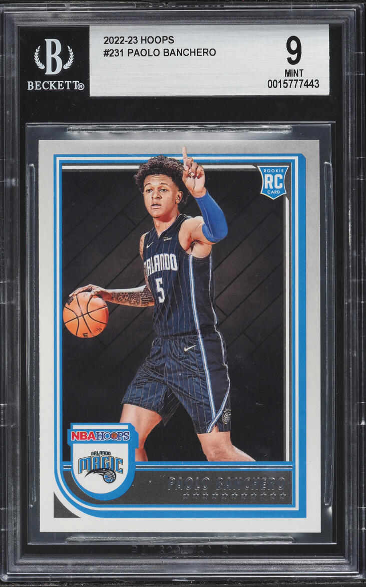 2022 Hoops Paolo Banchero ROOKIE #231 BGS 9 MINT
