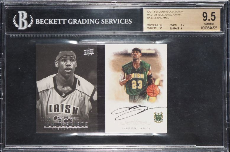2012 Exquisite Collection Masterpiece LeBron James AUTO 10/10 #M-JA BGS 9.5 GEM - Main Image