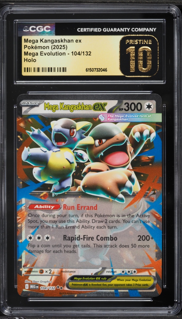 2025 Pokemon Mega Evolution Holo Mega Kangaskhan EX #104 CGC 10 PRISTINE