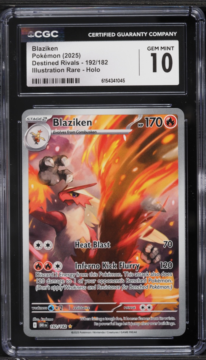 2025 Pokemon Scarlet & Violet Destined Rivals IR Blaziken #192 CGC 10 GEM MINT