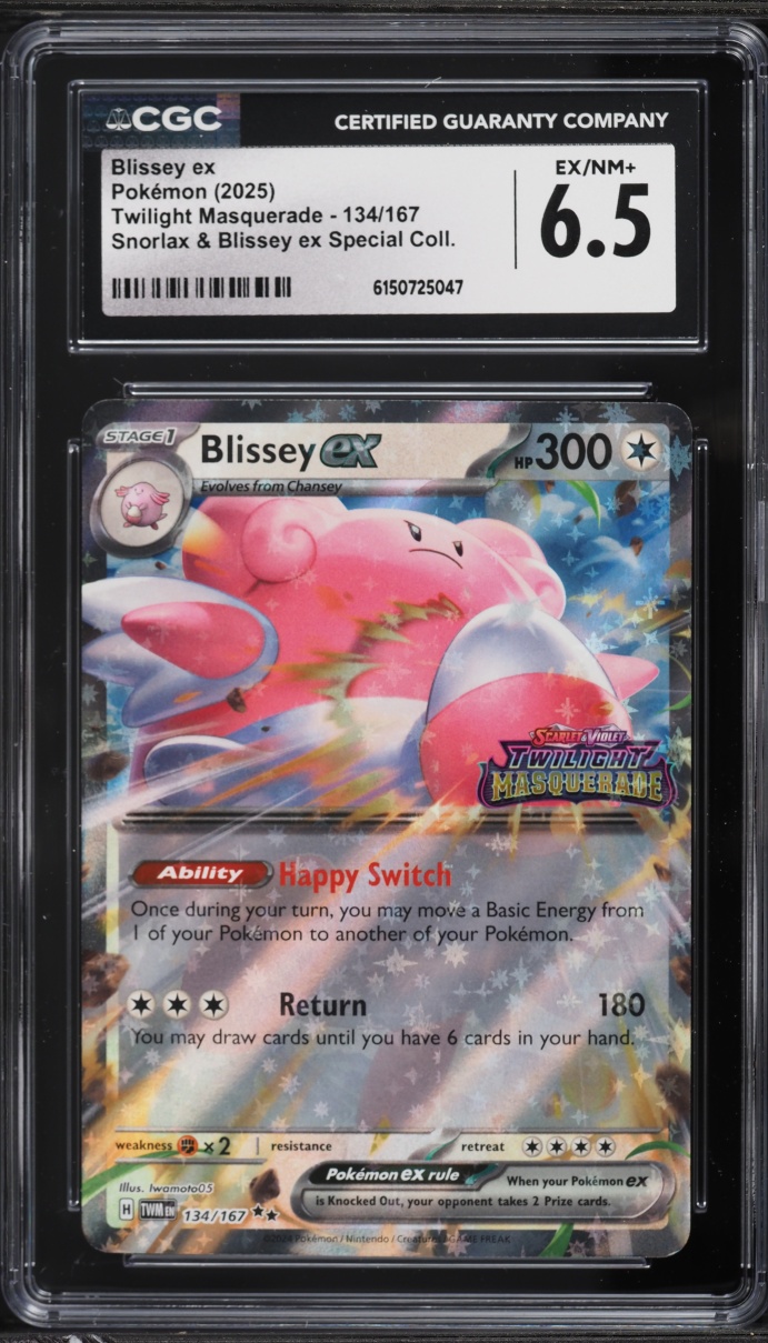 2025 Pokemon SV Twilight Masquerade Special Collection Holo Blissey EX #134 CGC 6.5 EXMT+
