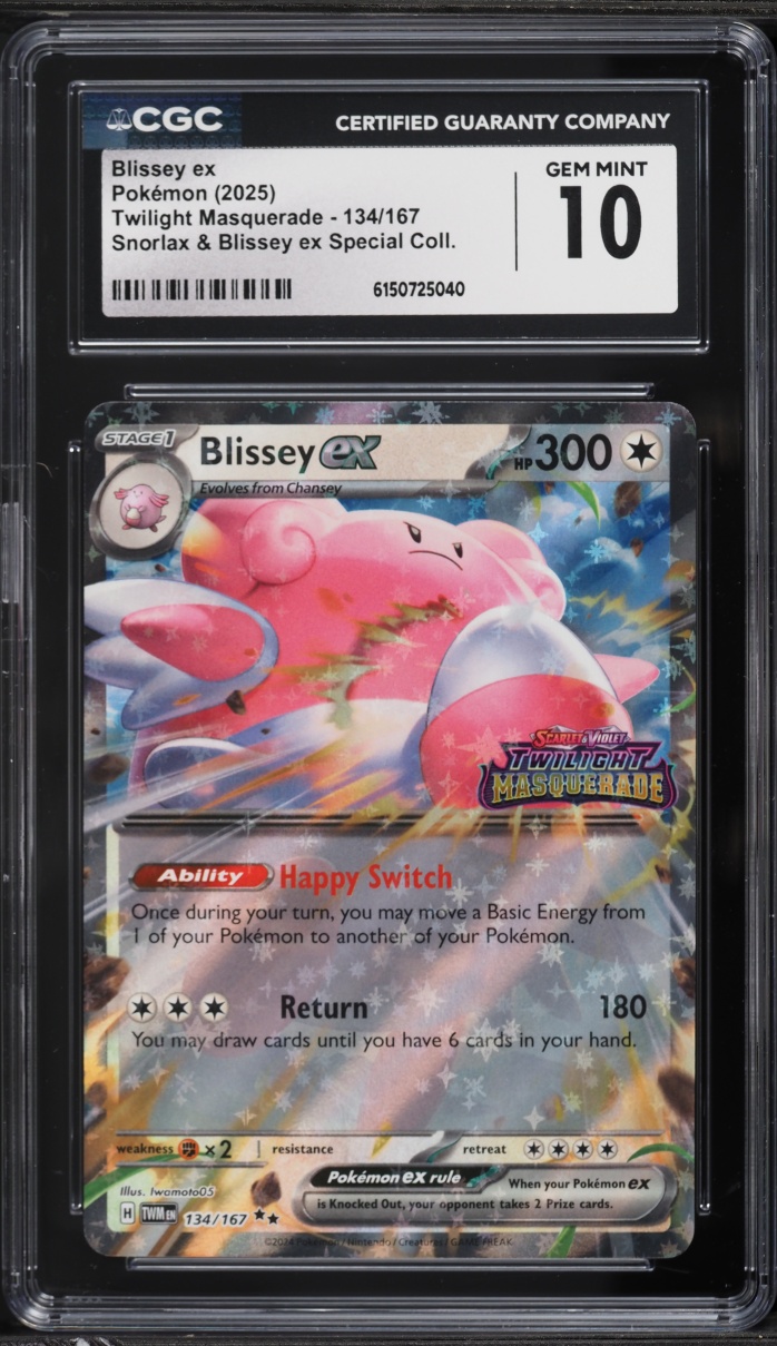2025 Pokemon SV Twilight Masquerade Special Collection Holo Blissey EX #134 CGC 10 GEM MINT